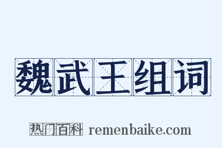 魏武王组词是什么意思的图片